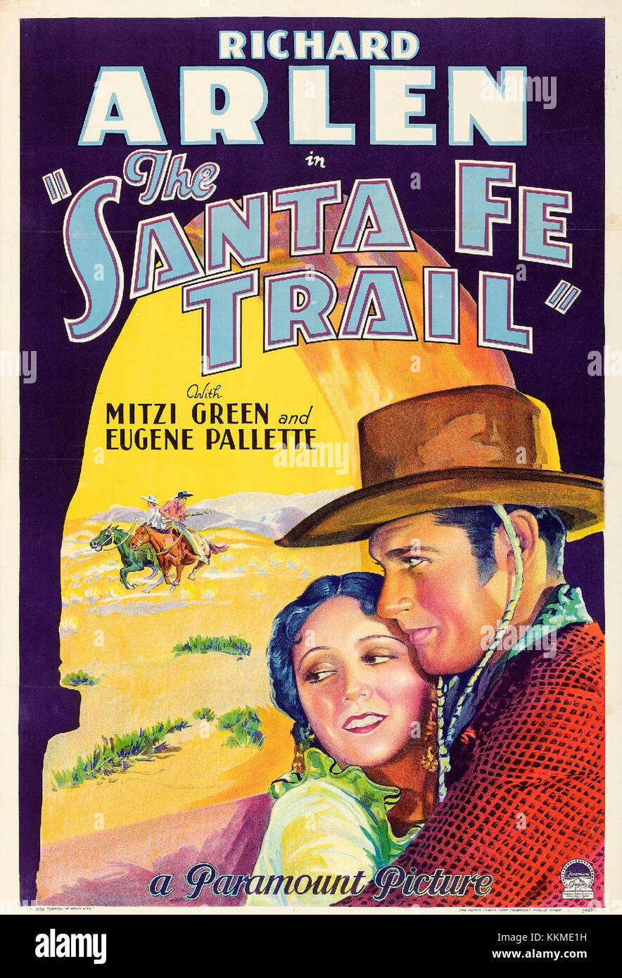 Santa Fe Trail poster Stock Photo Alamy