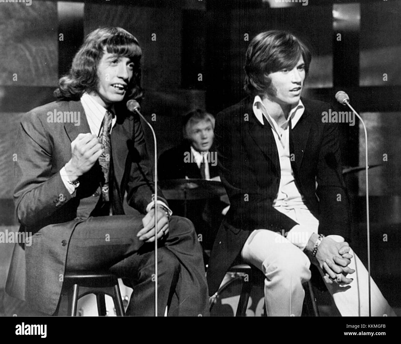 In this episode of *This is Tom Jones*, the Bee Gees perform live, showcasing their musical talents during their early career. The performance marked a key moment in the Bee Gees’ rise to fame in the 1960s. Stock Photo