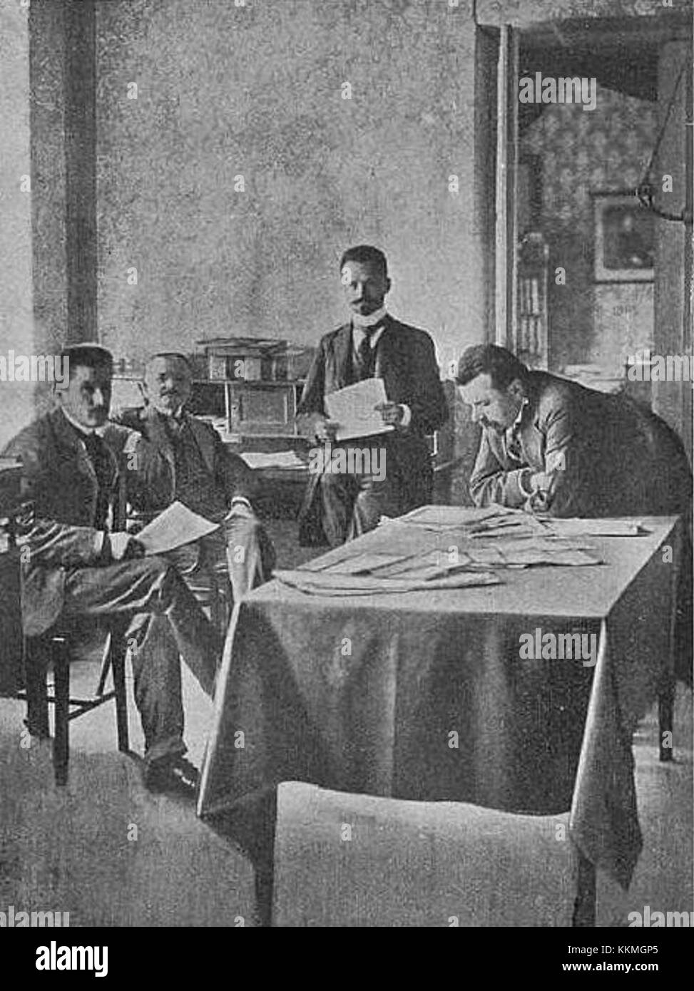Redactors of Gazeta Lwowska (1901) Stock Photo