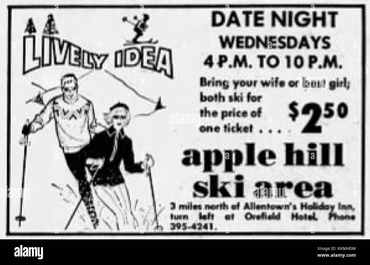 1969 Apple Hill Ski Area 1 Mar MC Allentown PA Stock Photo Alamy