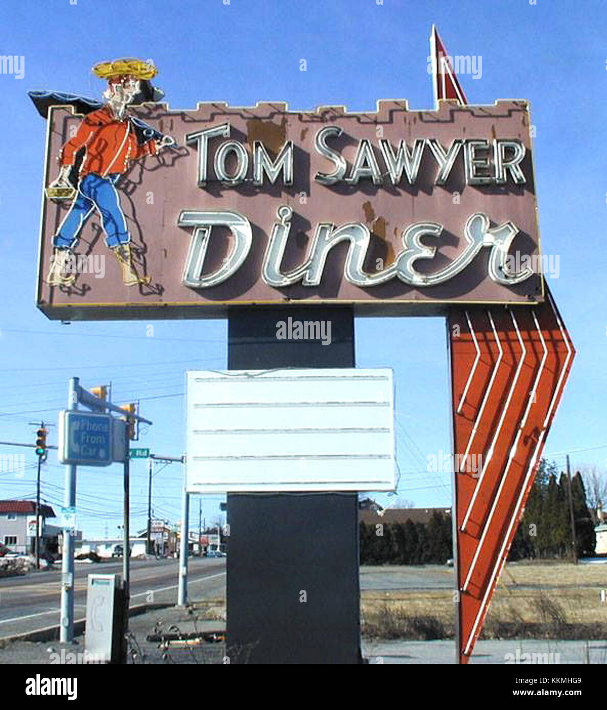 1976 Tom Sawyer Diner Sign Allentown PA Stock Photo Alamy