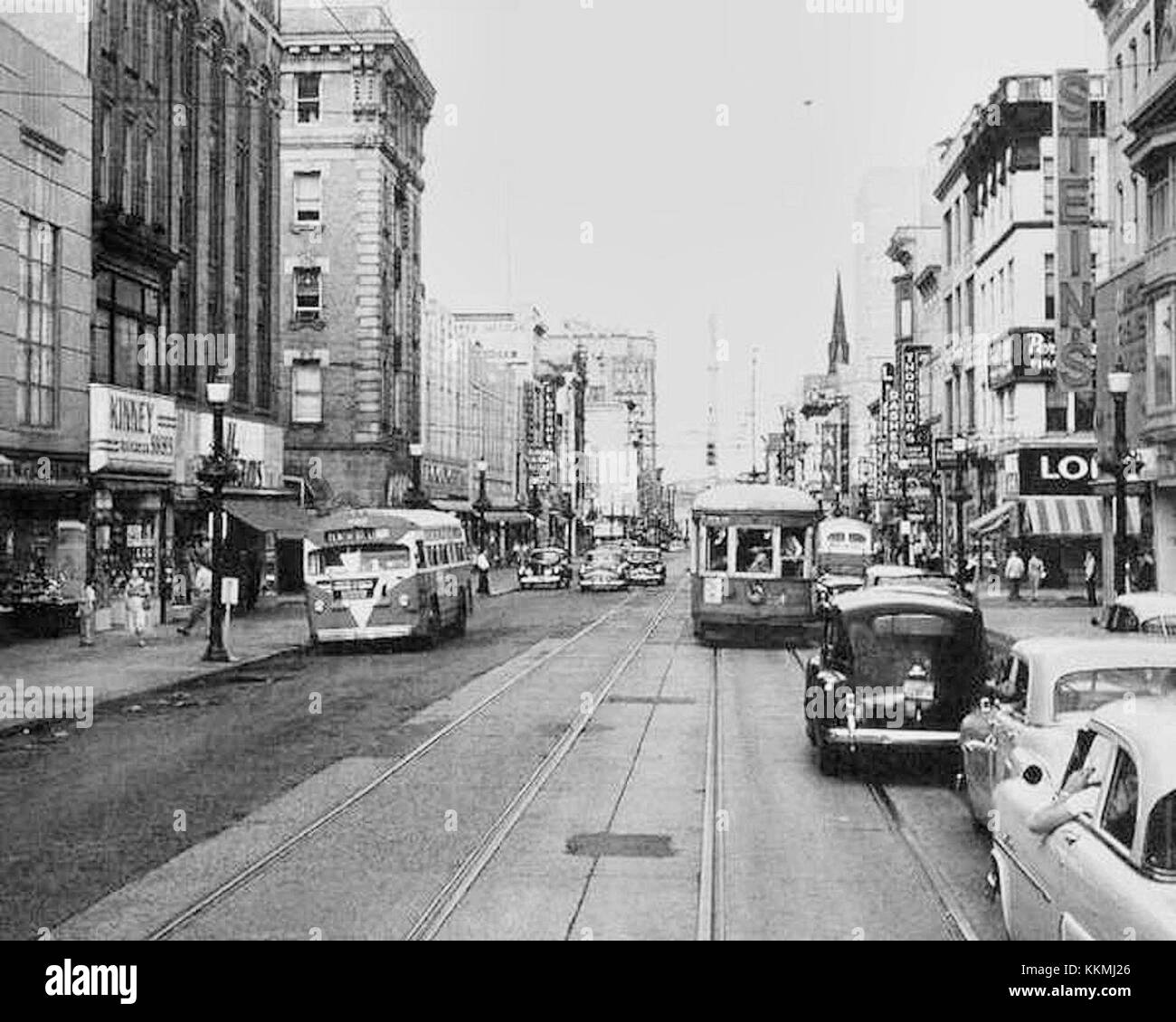 1952 - 700 Block Hamilton Street - Eastward - Allentown PA Stock Photo