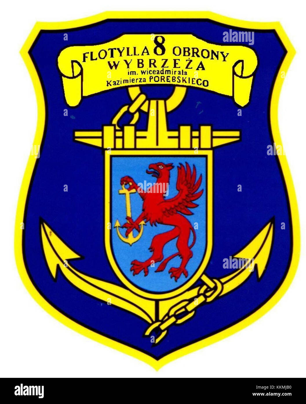 8th Coastal Defence Flotilla Logo Stock Photo