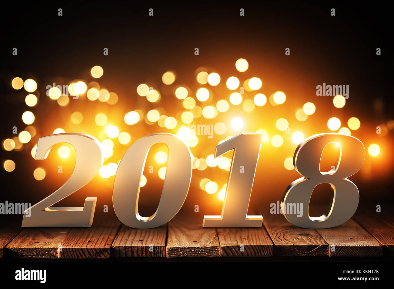 2018 text and blurred light background 3d rendering image Stock Photo ...