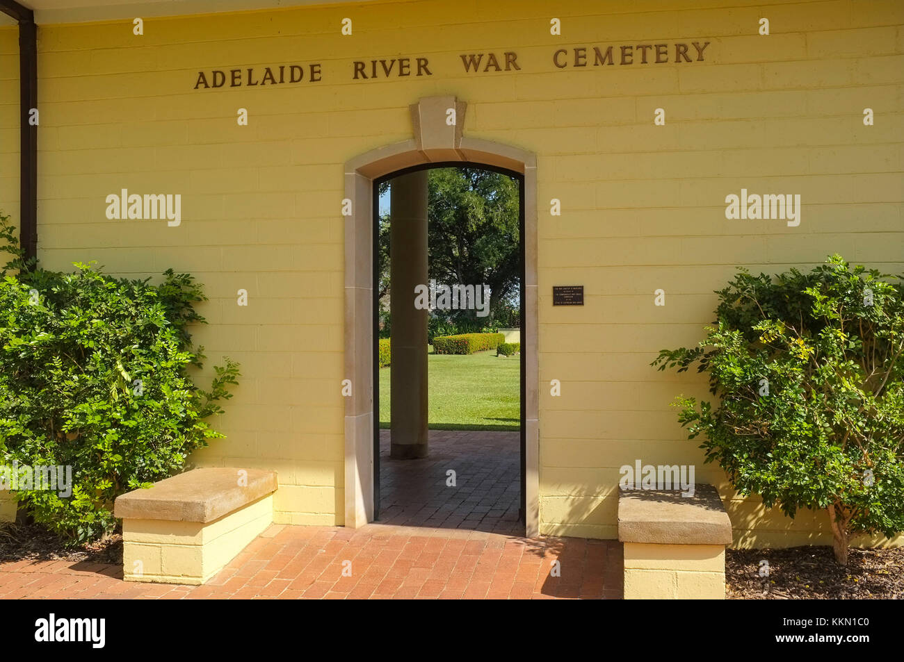 The Adelaide River War Cemetery in memory of WWII, in the Northern Territory of Australia. Stock Photo