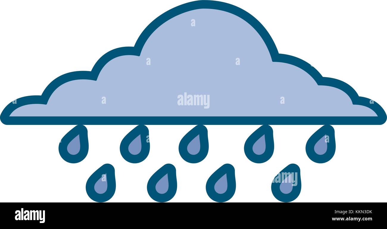cloud rainy sky forecast storm isolated icon Stock Vector Image & Art ...