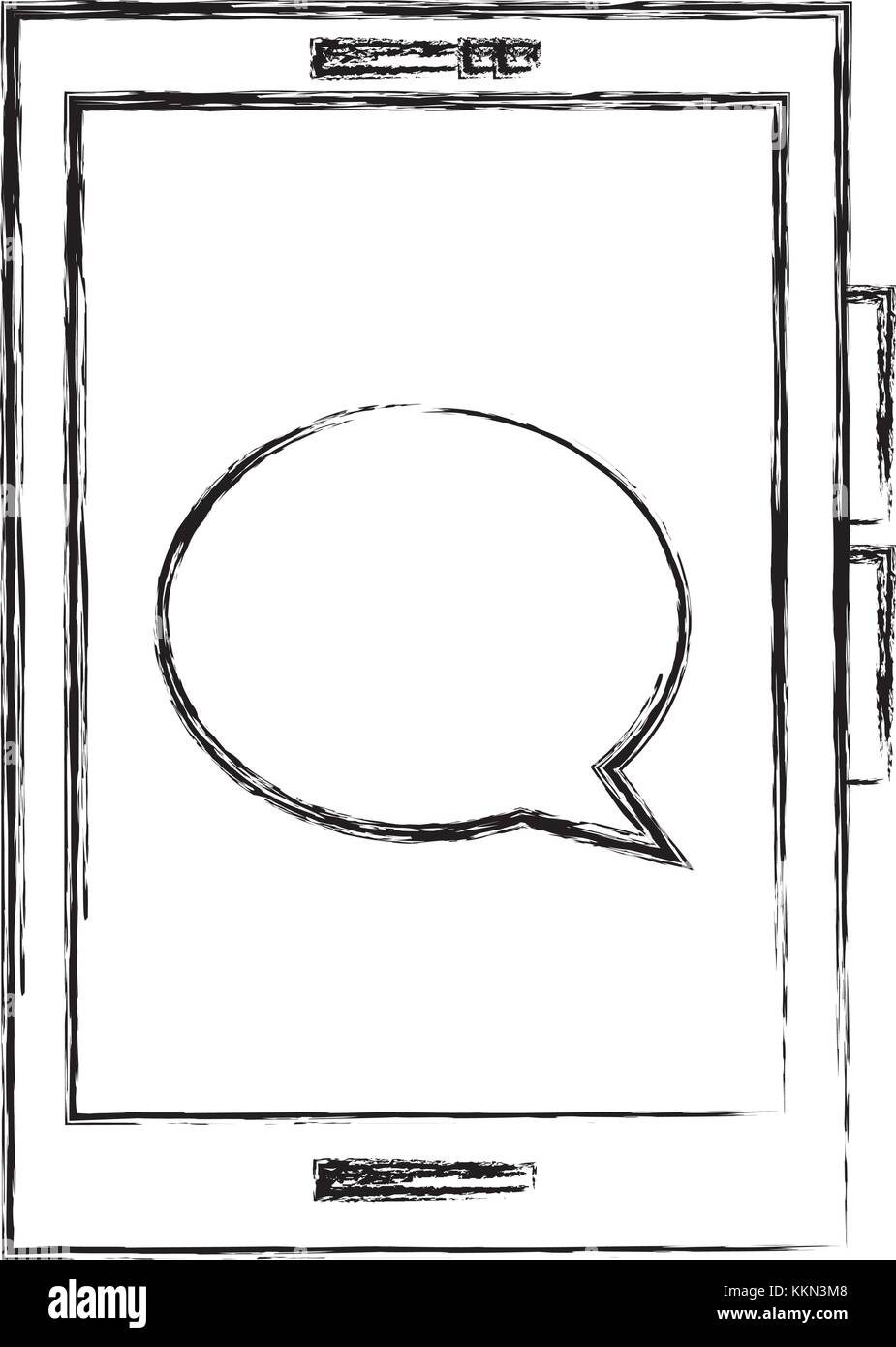 smartphone device with speech bubbles vector illustration design Stock ...