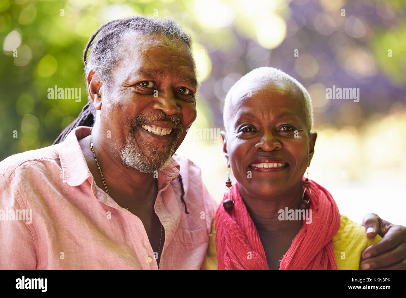 Portrait Of Senior Couple On Walk In Countryside Together Stock Photo ...