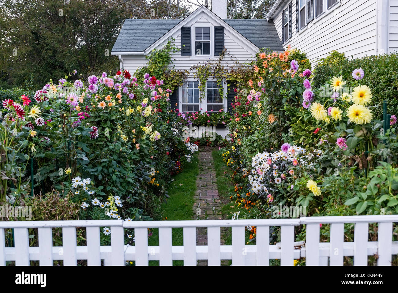 Emily Post House and Garden, Edgartown, Massachusetts, USA Stock Photo