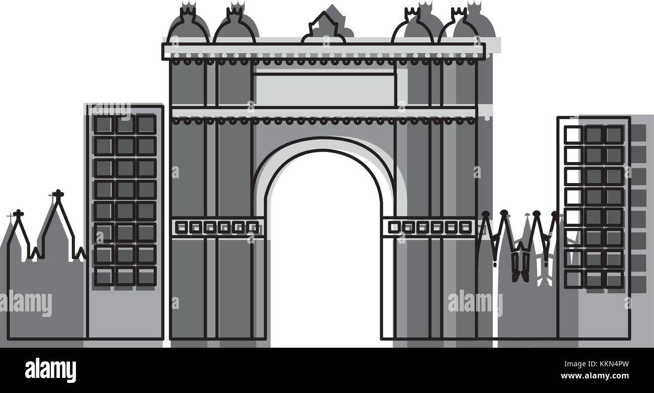 triumphal arch of barcelona spain site history Stock Vector Image & Art