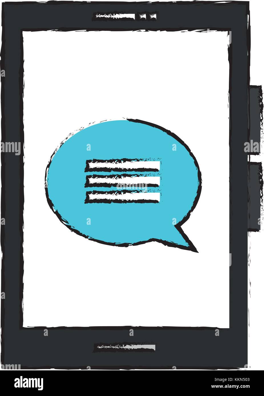 smartphone device with speech bubbles vector illustration design Stock ...