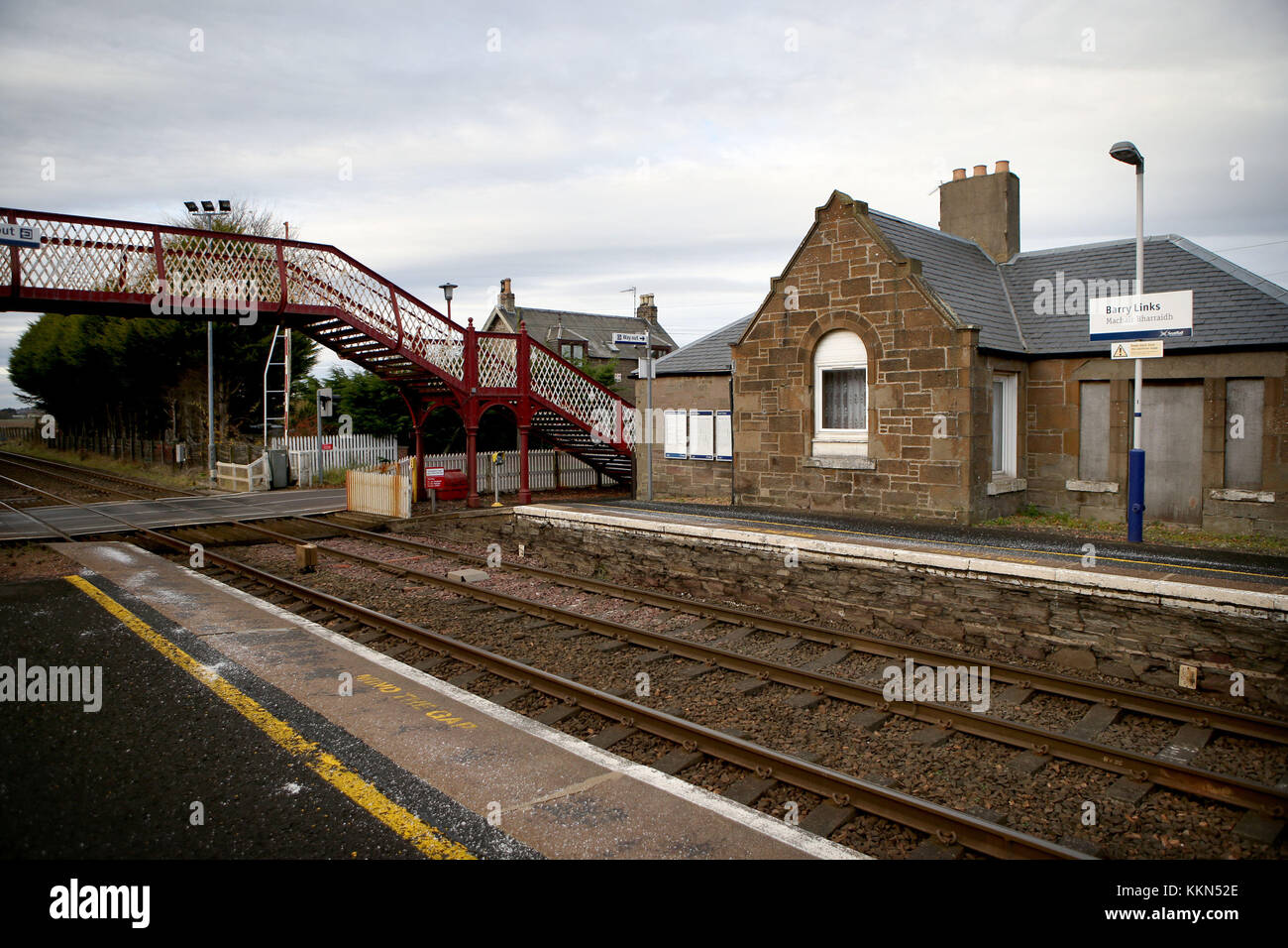 Barry Links railway station near Carnoustie in Angus which has been