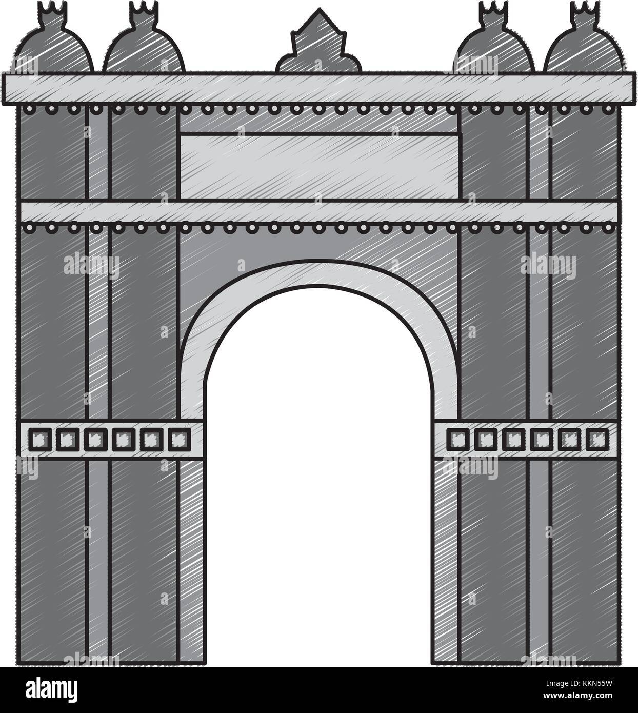 triumphal arch of barcelona spain site history Stock Vector Image & Art