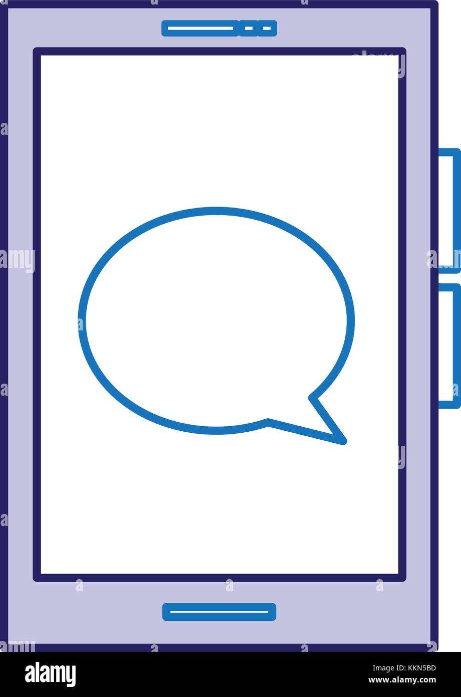 smartphone device with speech bubbles Stock Vector Image & Art - Alamy