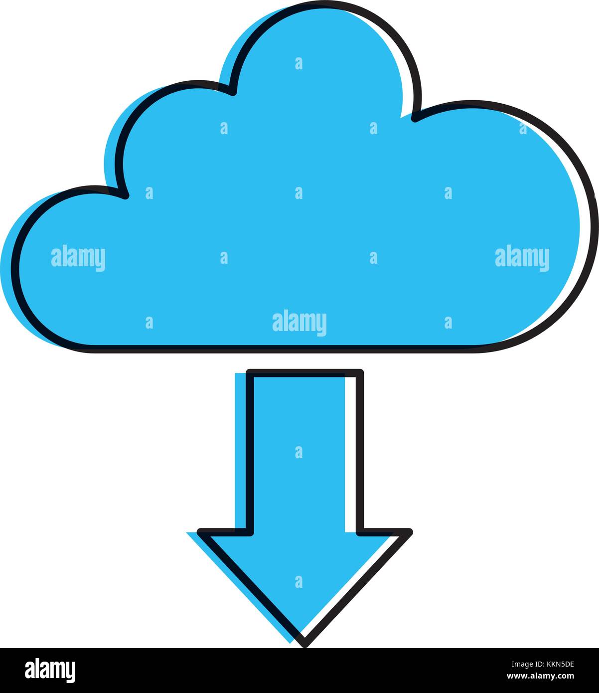 cloud computing with arrow download Stock Vector Image & Art - Alamy