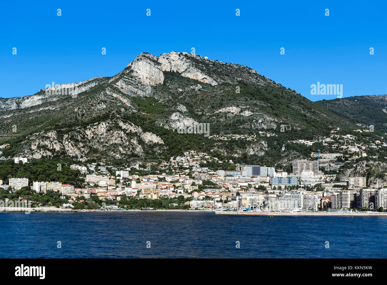 Port de Fontvieille, Cap-d'Ail, Monaco. Stock Photo