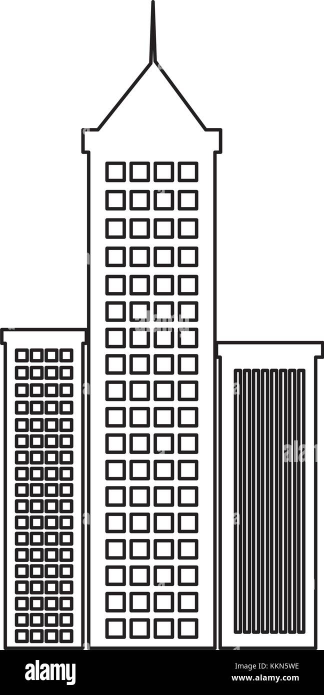 skyscraper buildings isolated icon vector illustration design Stock ...