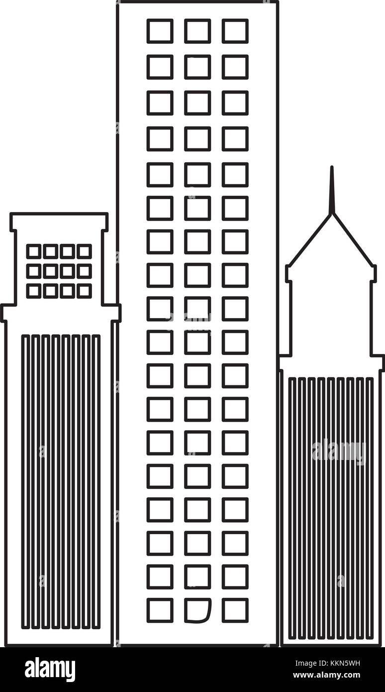 skyscraper buildings isolated icon vector illustration design Stock ...