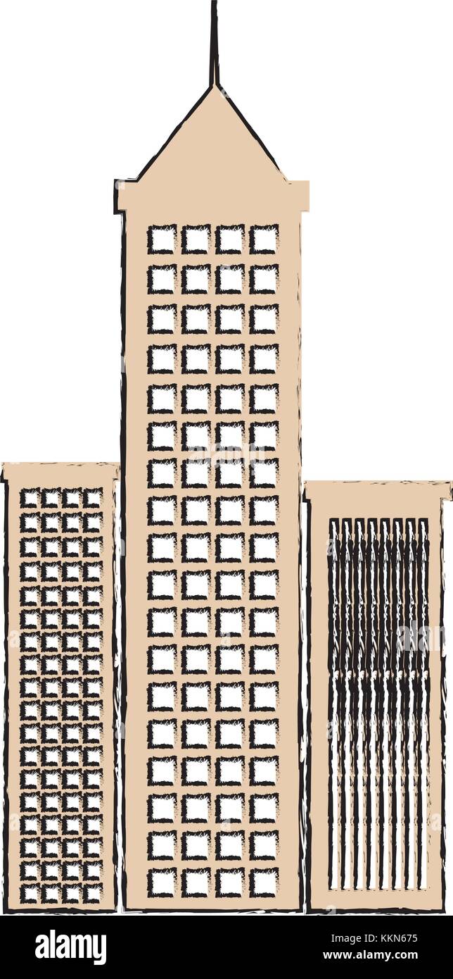 skyscraper buildings isolated icon vector illustration design Stock ...