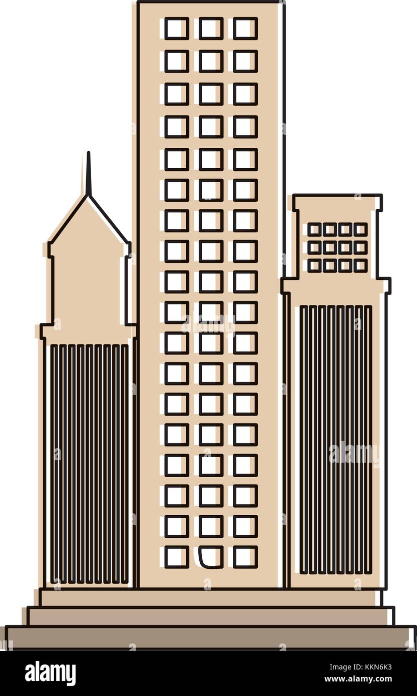 skyscraper buildings isolated icon Stock Vector Image & Art - Alamy