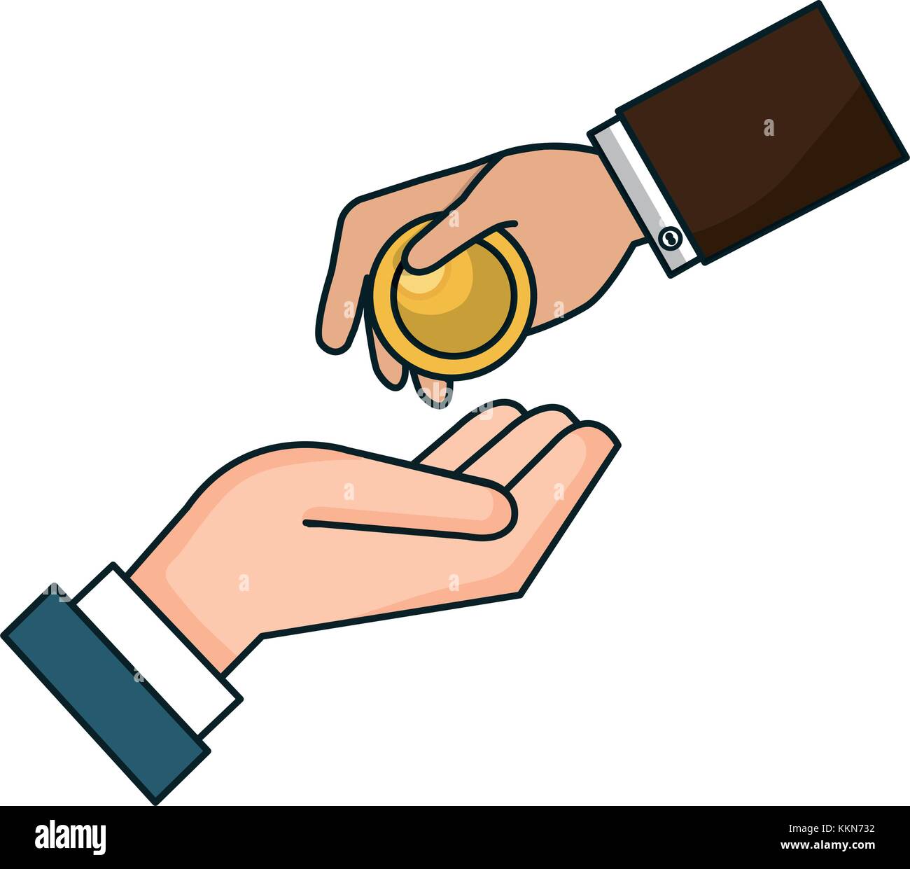 hand paying coin money isolated icon Stock Vector Image & Art - Alamy