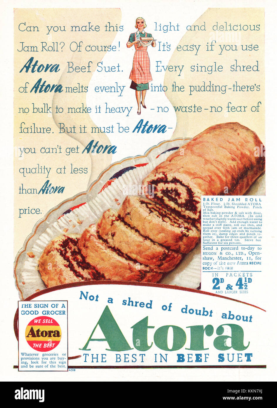 1938 UK Magazine Atora Suet Advert Stock Photo Alamy