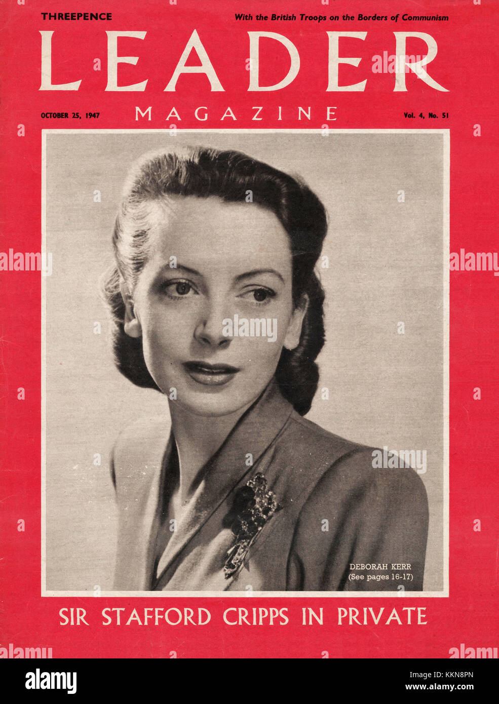 1947 Leader Magazine Actress Deborah Kerr Stock Photo