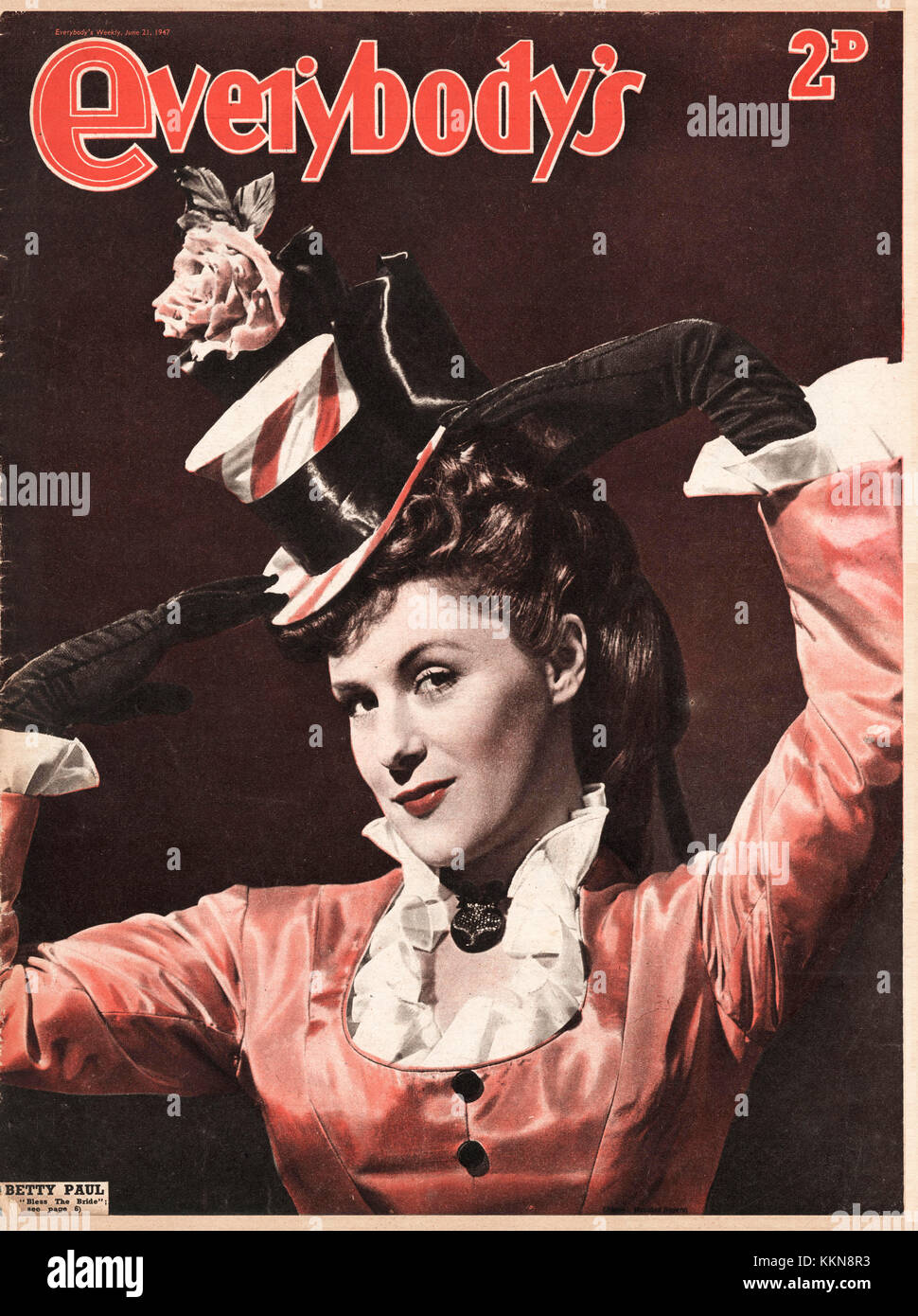 1947 Everybody's Magazine Betty Paul Stock Photo