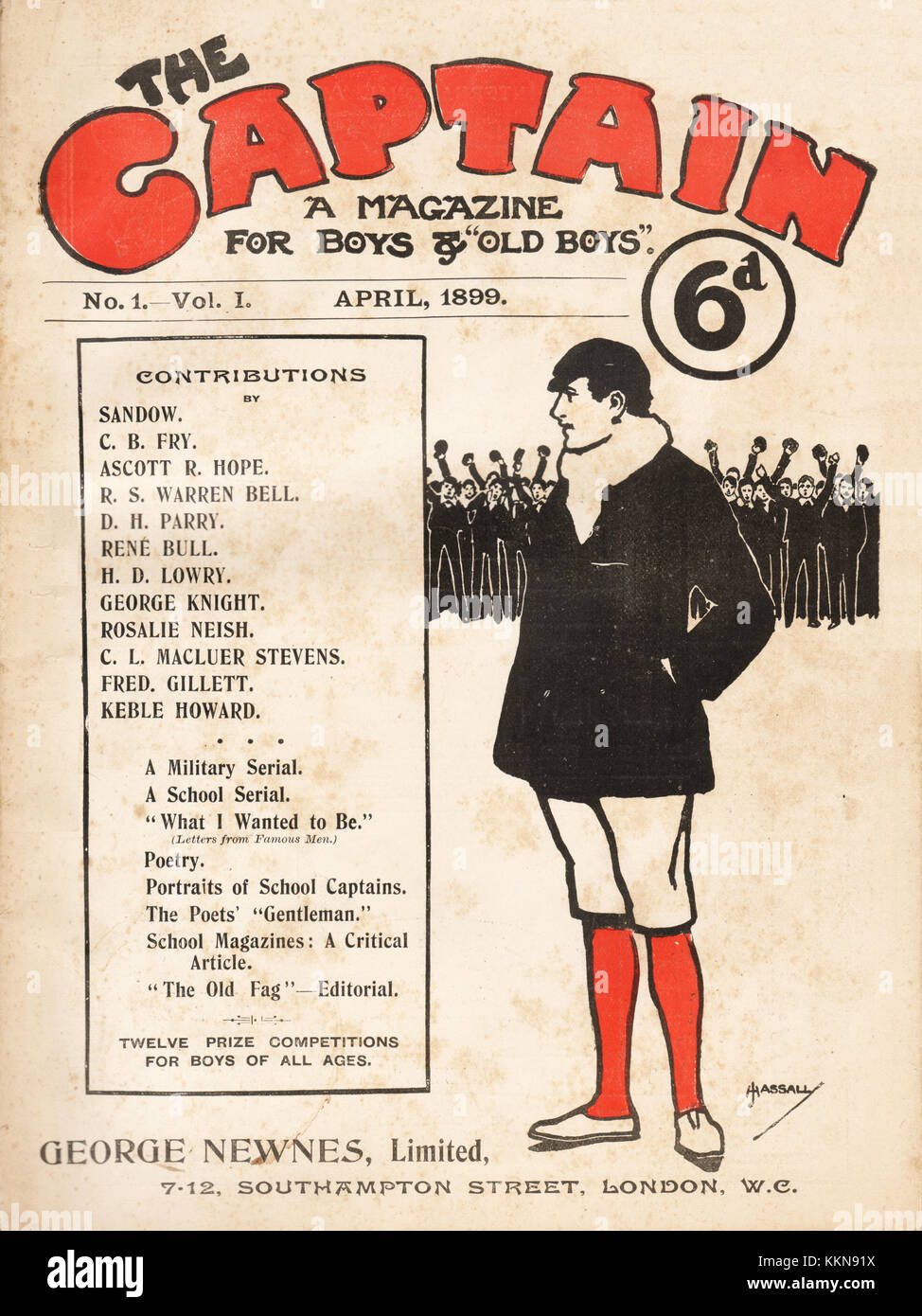 1899 The Captain Boy's Magazine No. 1 Edition Stock Photo