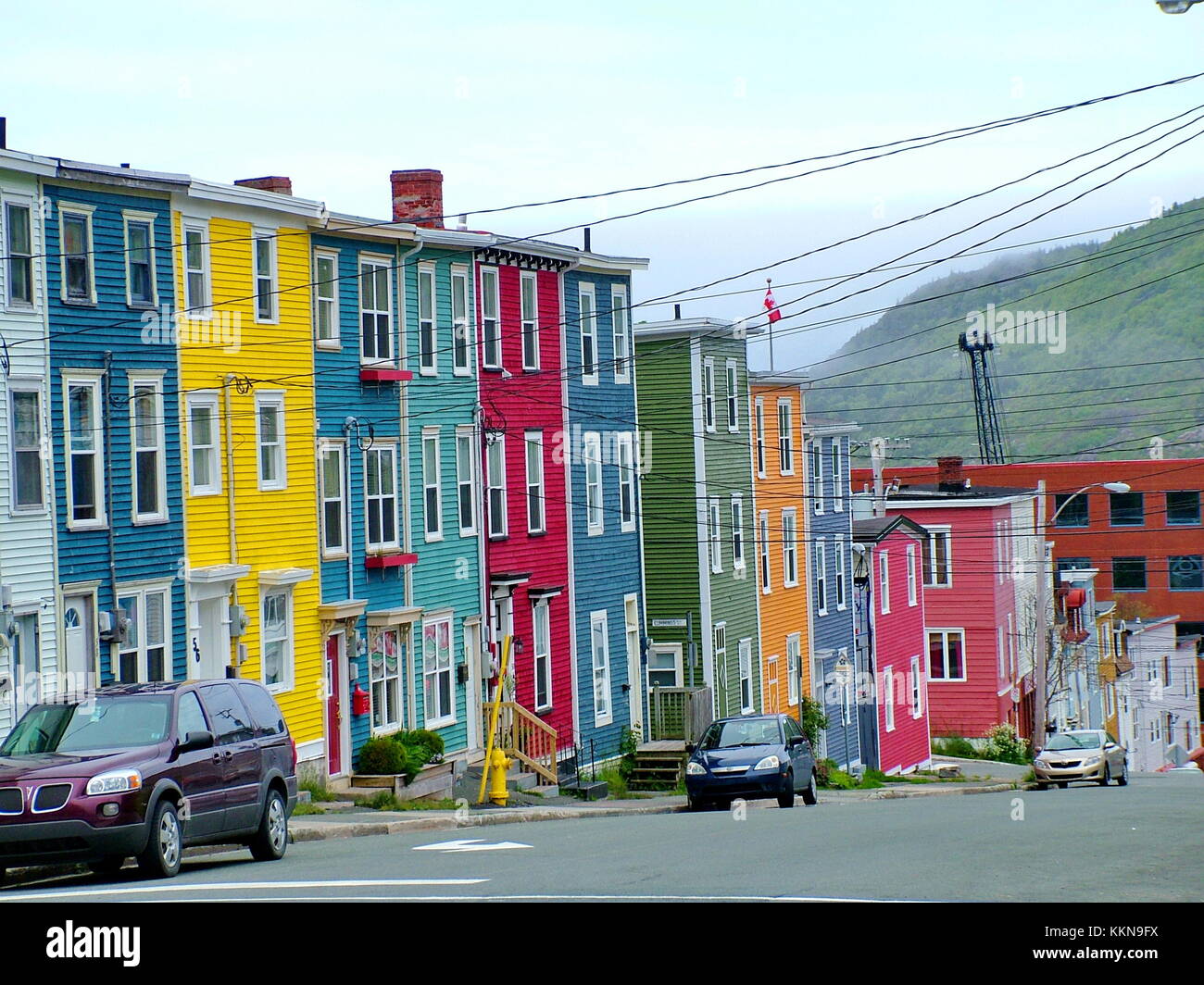 Colorful houses in St. John's, Newfoundland, Canada Stock Photo Alamy