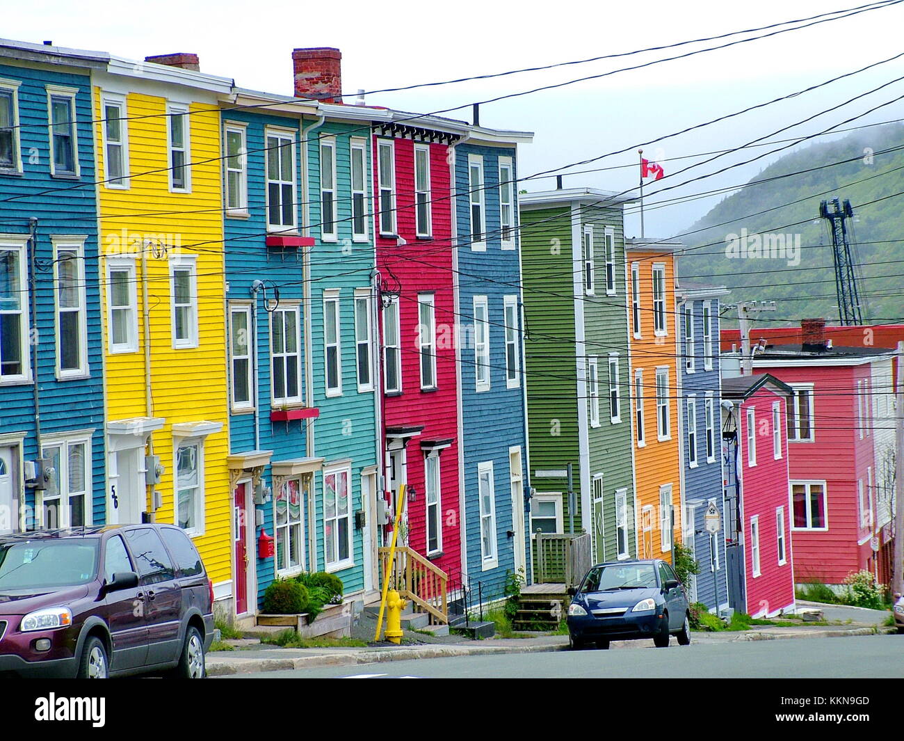 Colorful houses in St. John's, Newfoundland, Canada Stock Photo Alamy