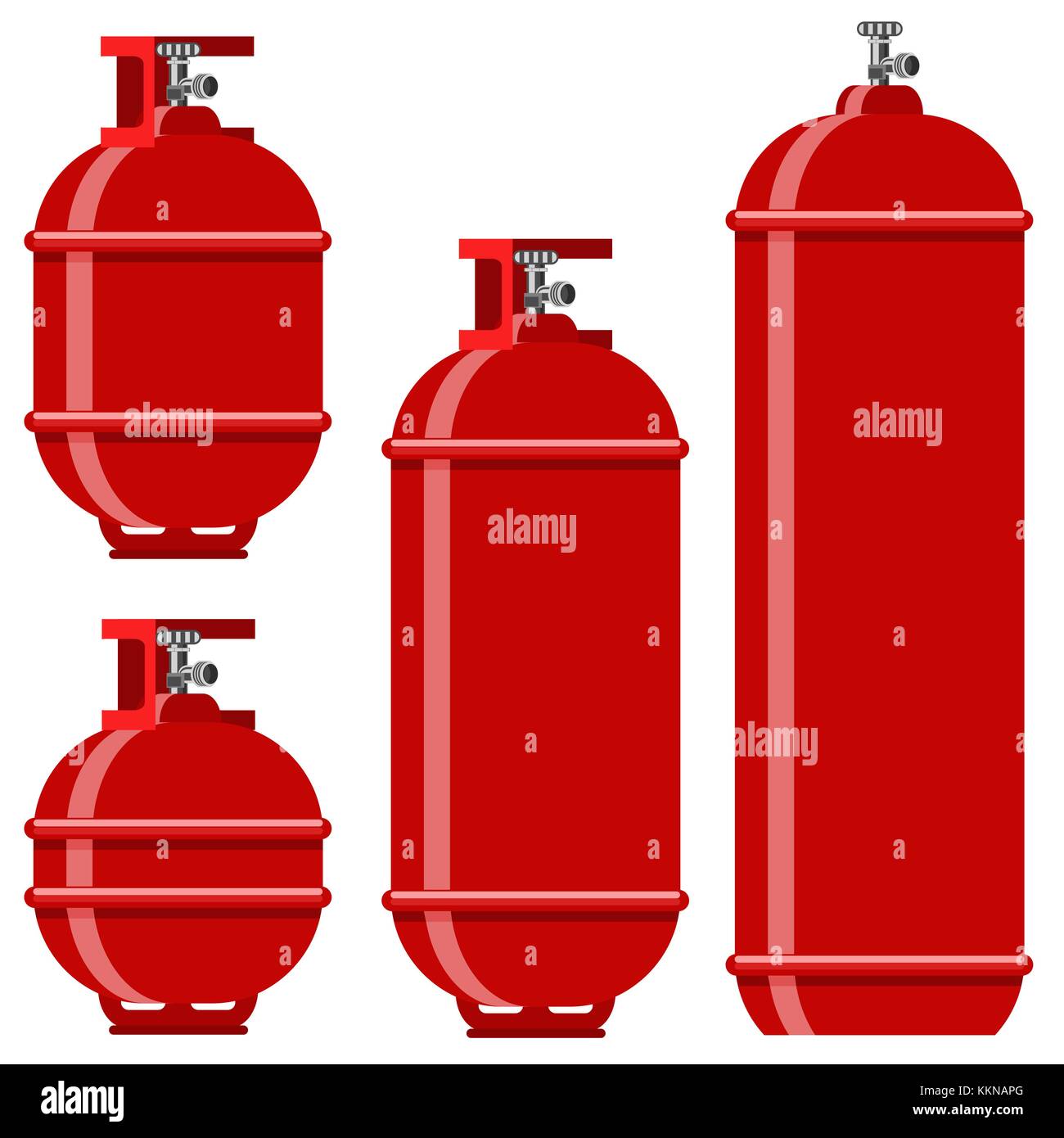 Red Gas Tank Icon Set Stock Vector Image & Art Alamy
