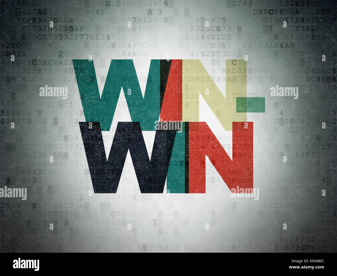 Finance concept: Win-Win on Digital Data Paper background Stock Photo ...