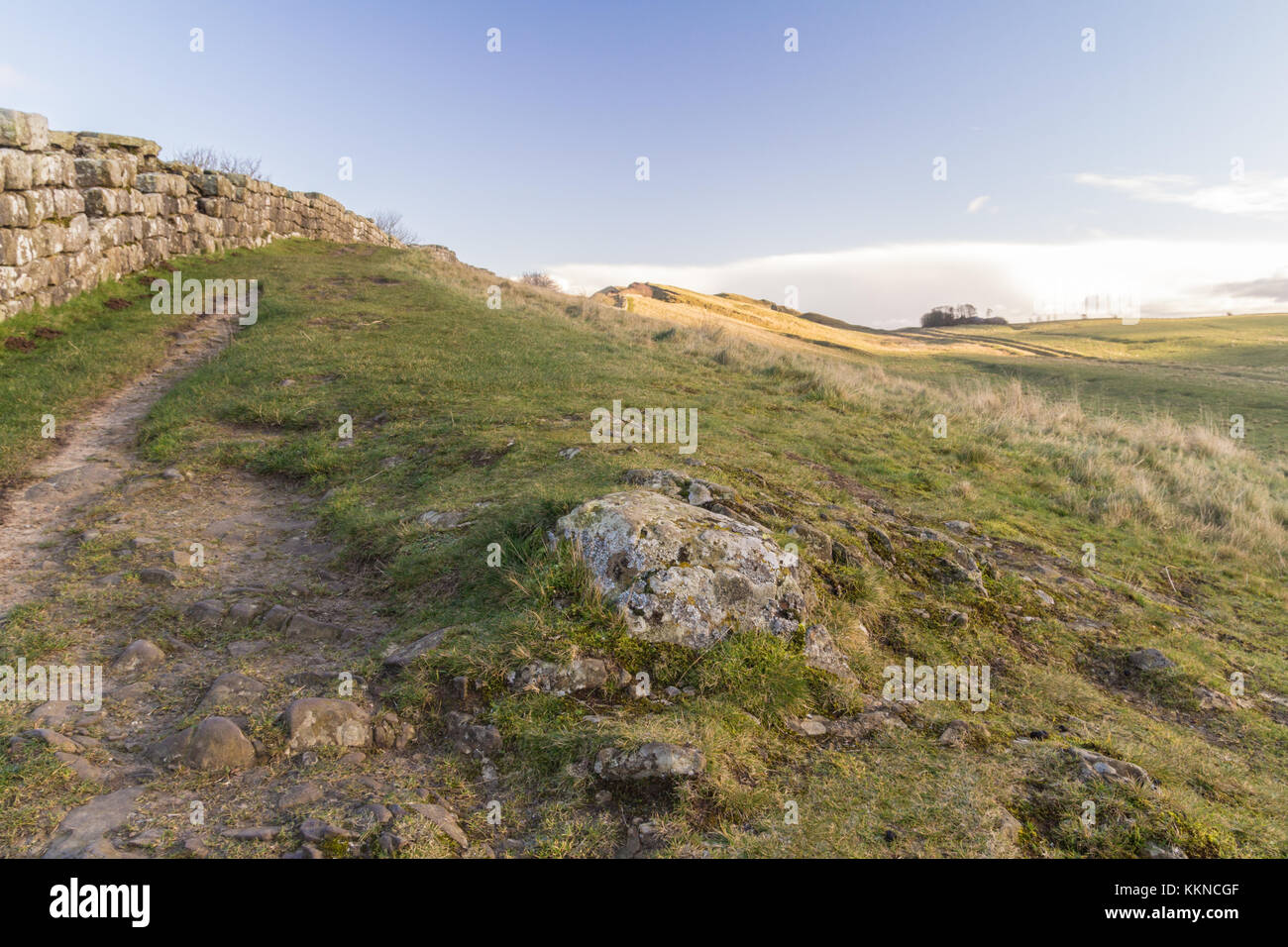 Hadrian's Wall at Cawfields, Northumberland Stock Photo - Alamy