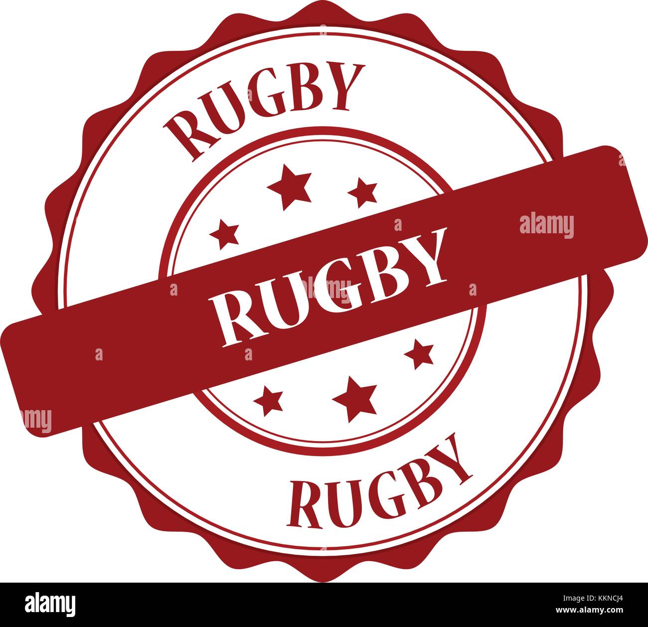 Rugby stamp illustration Stock Vector