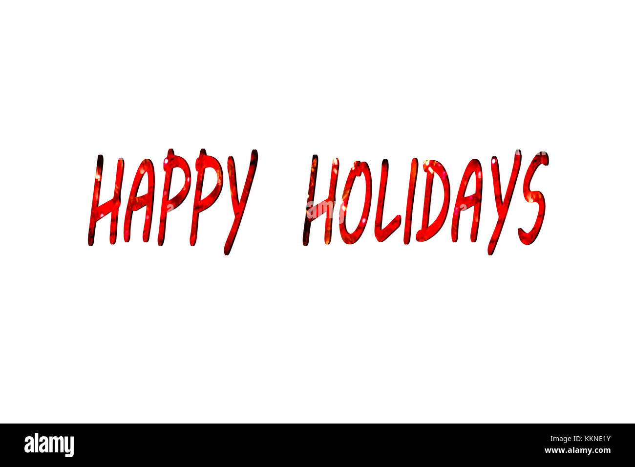 Writting Happy Holidays on the White Background Stock Photo - Alamy
