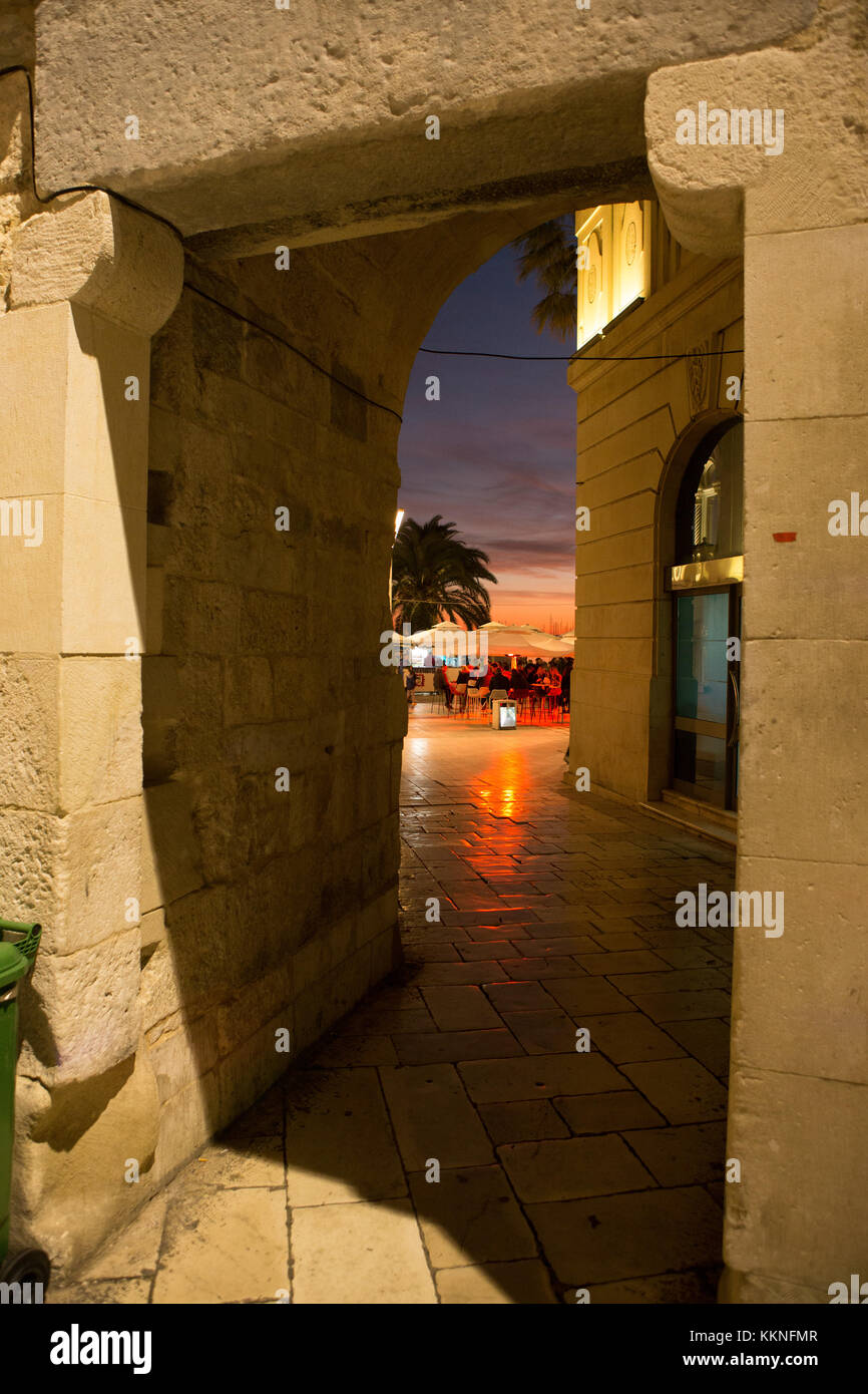 Old town Split, Diocletian palace. Stock Photo