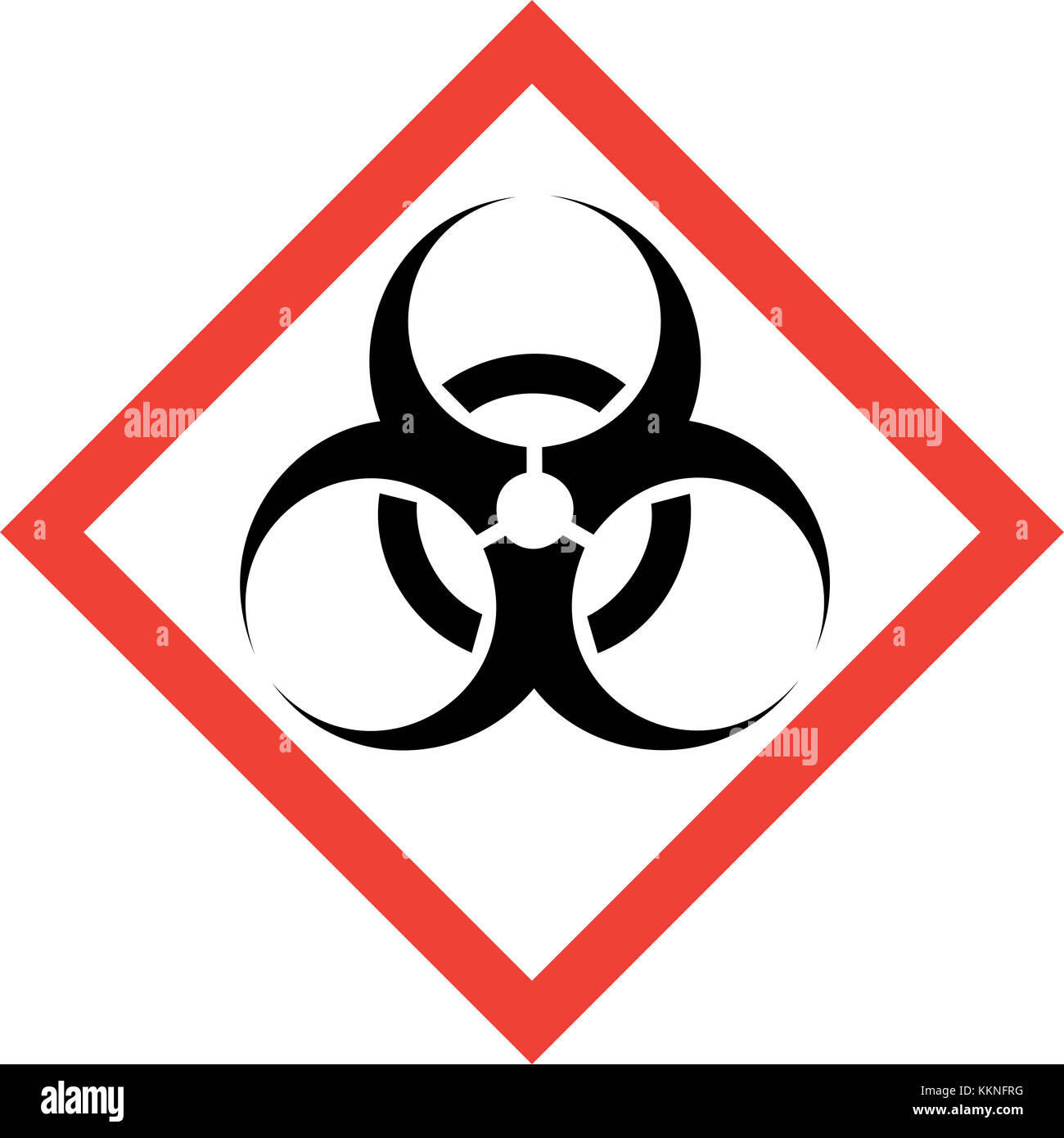 Hazard sign with biohazard substances symbol Stock Photo