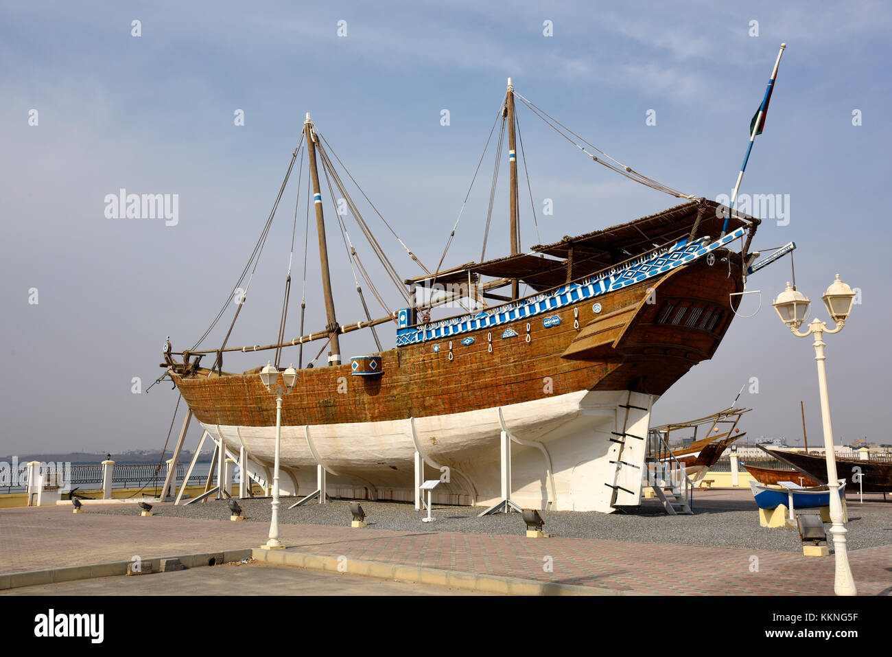 Oman Sur  A dhow or traditional sailing vessel Stock Photo