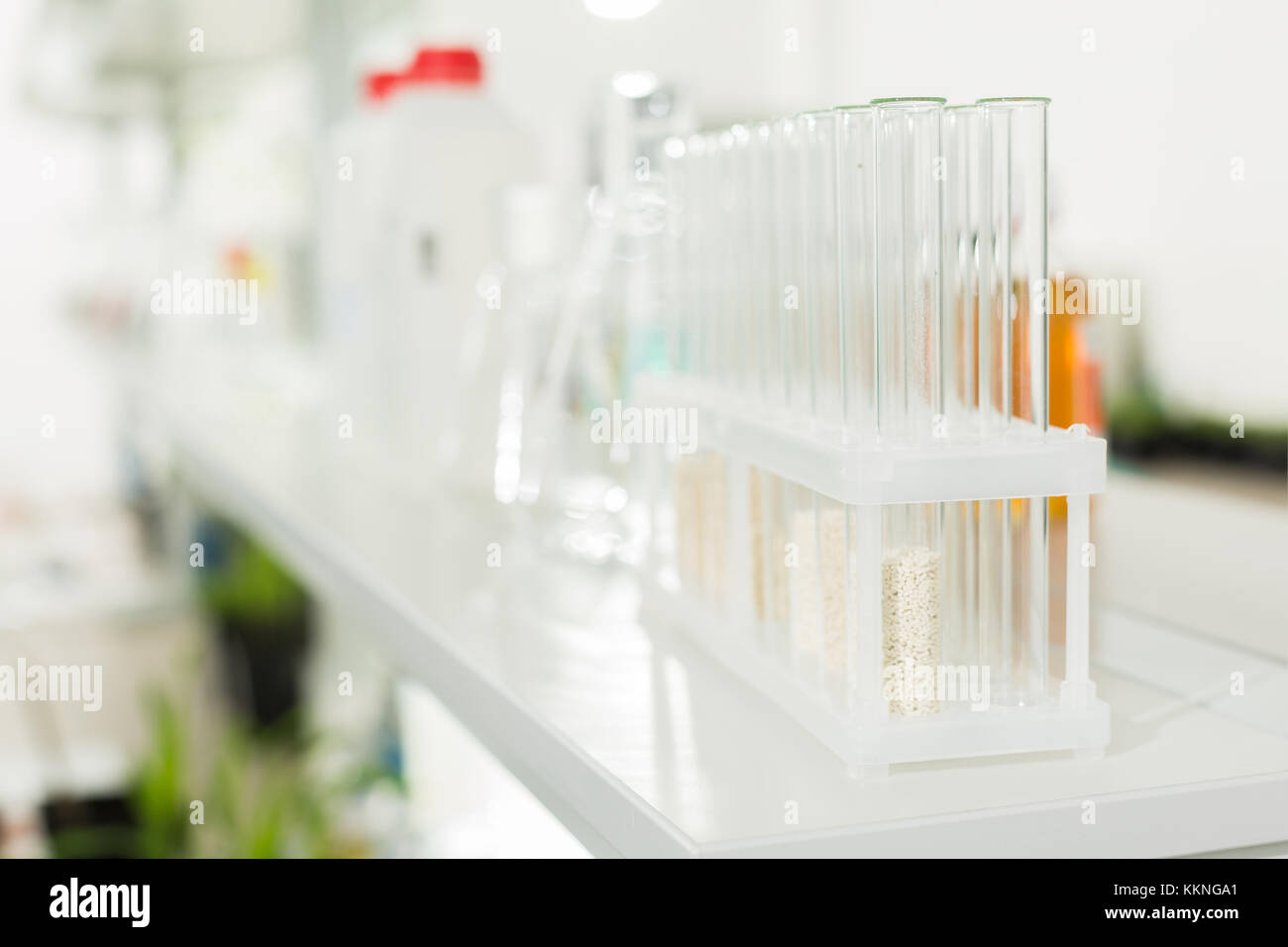 Glass Test Tube With Chemicals In The Laboratory Concept Research Glass test tube with chemicals in the laboratory concept research