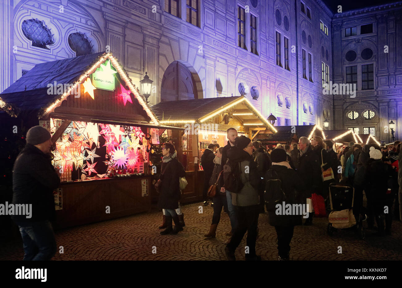 Munich, Germany - festive atmosphere at Residenz Kaiserhof Christmas ...