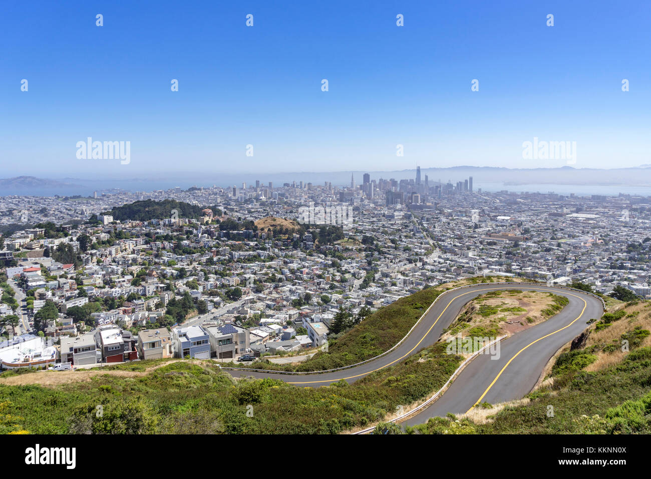 Skyline, Twin Peaks, San Francisco, California, USA Stock Photo Alamy