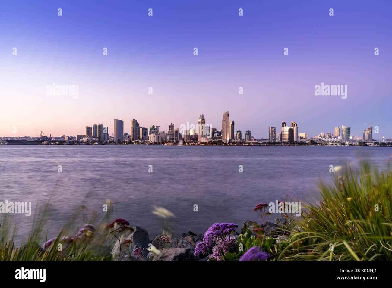 Skyline of San Diego, California, USA Stock Photo