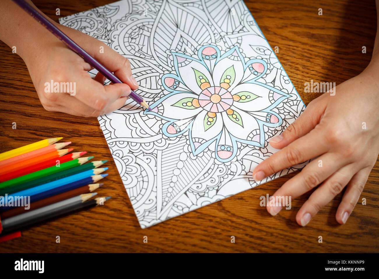Adult coloring book Stock Photo