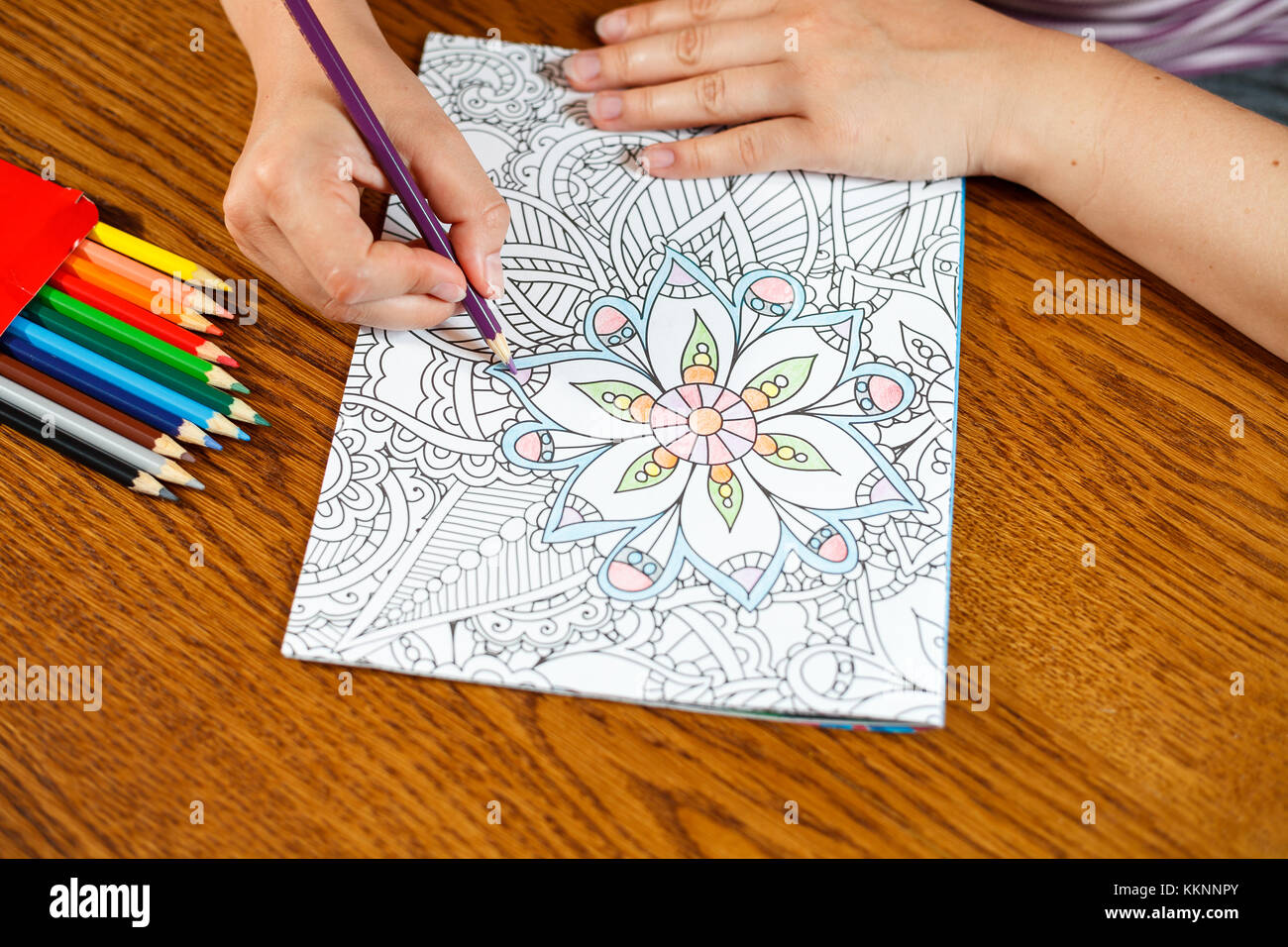 Adult coloring book Stock Photo