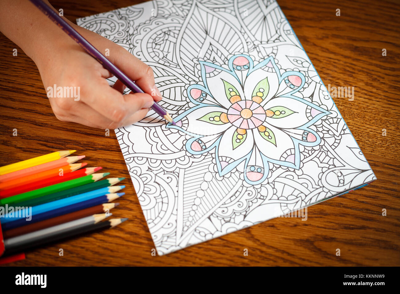 Adult coloring book Stock Photo