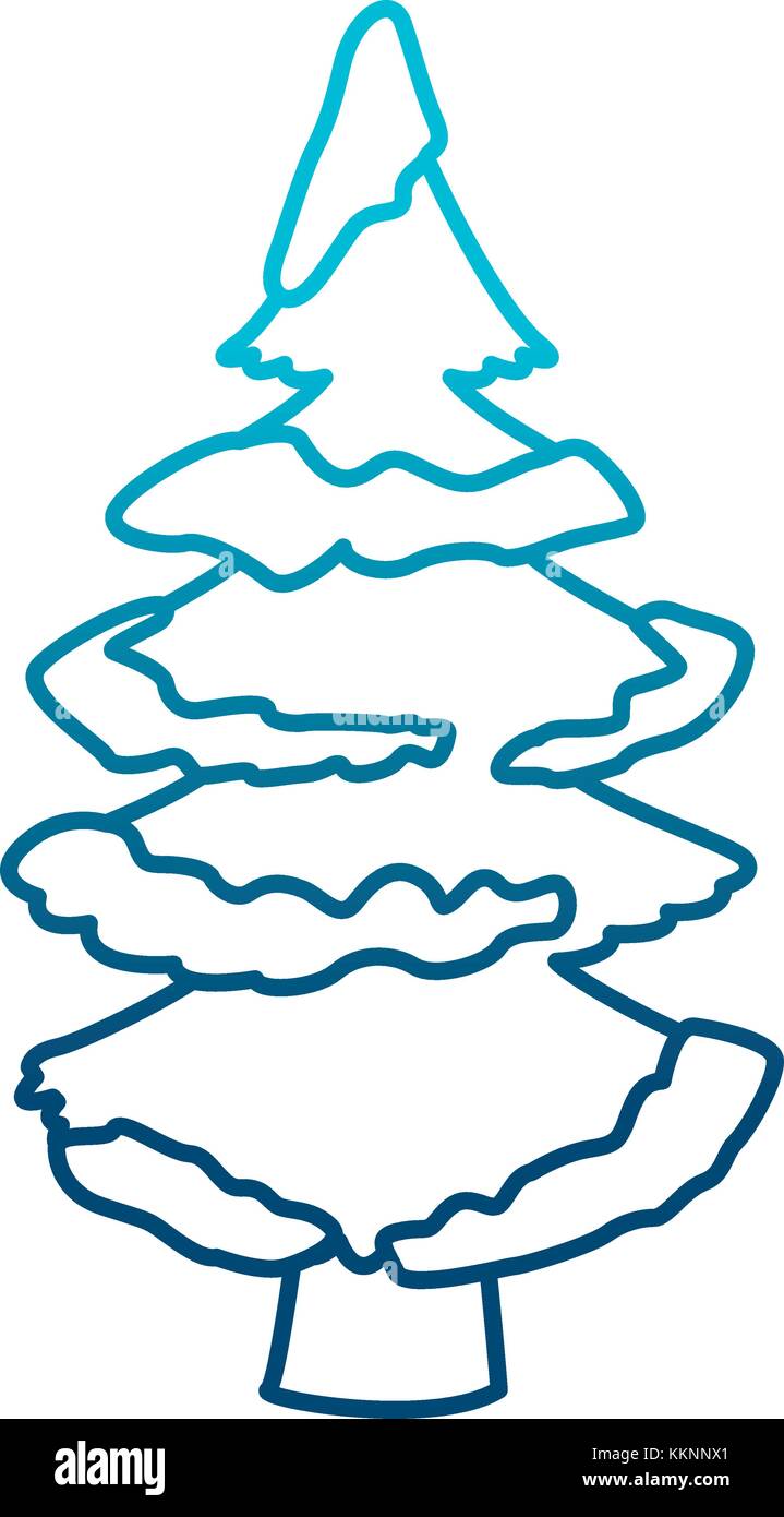 Tree pine with snow Stock Vector Image & Art - Alamy