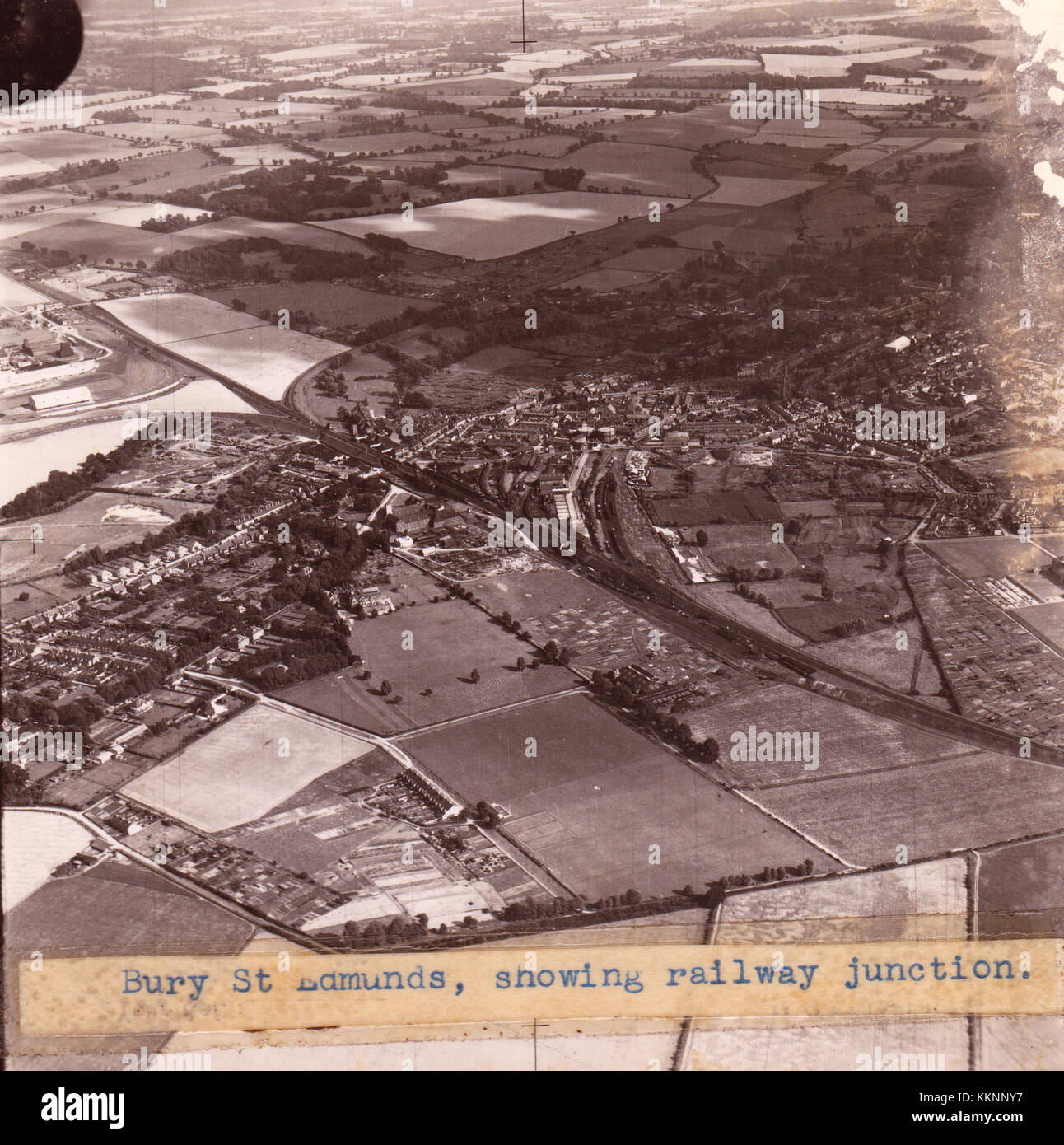 Bury St Emunds Railway Junction 1939 RAF Stock Photo