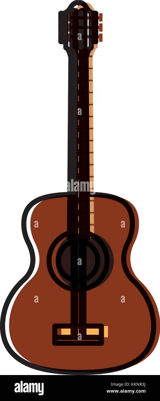 Acoustic guitar music instrument Stock Vector Image & Art - Alamy