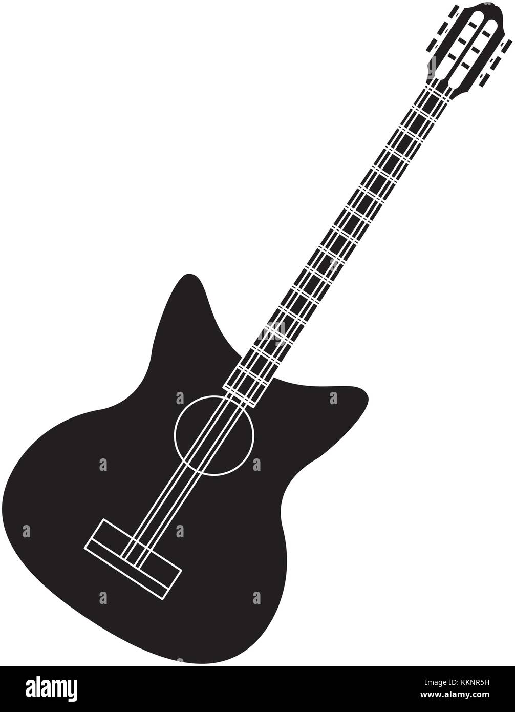 Acoustic guitar music instrument Stock Vector Image & Art - Alamy